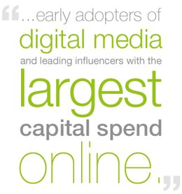 Hispanics – early adopters of digital media and leading influencers with the largest capital spend online.