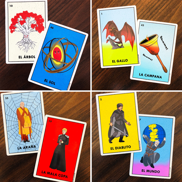 Game of Thrones Loteria Stickers Sets