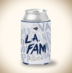 L.A. Rams "L.A. FAM" Coosie and Souvenirs